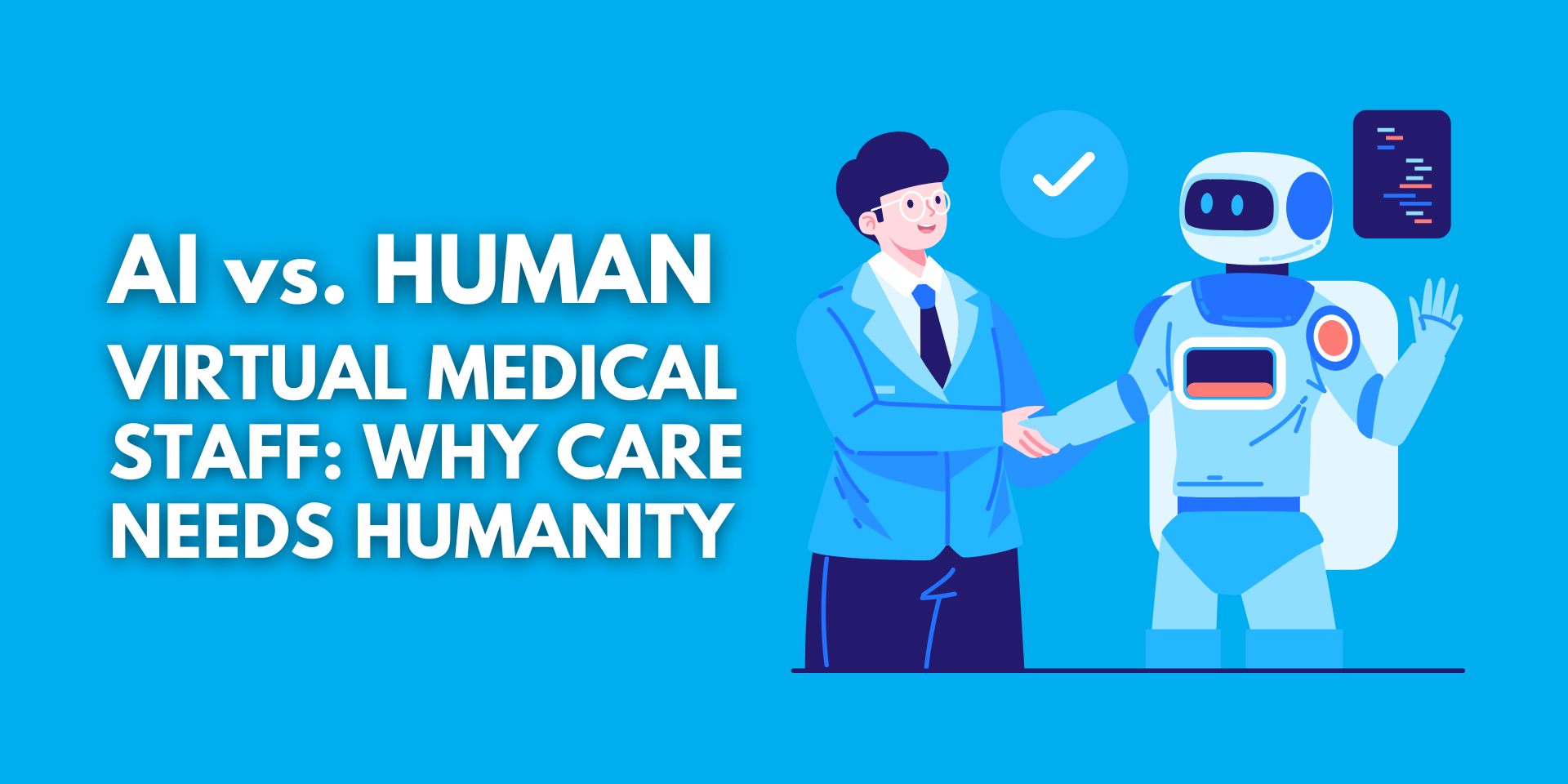 AI vs. human virtual medical staff debate: Why empathy matters in healthcare.