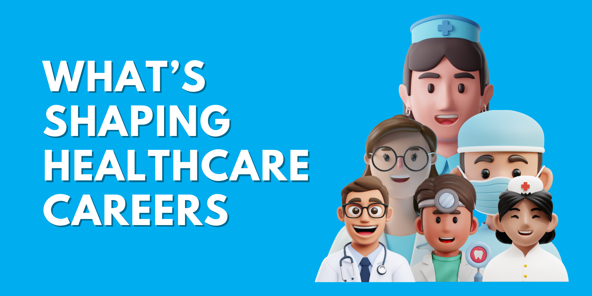 Infographic title: What’s Shaping Healthcare Careers—Emerging Industry Trends.
