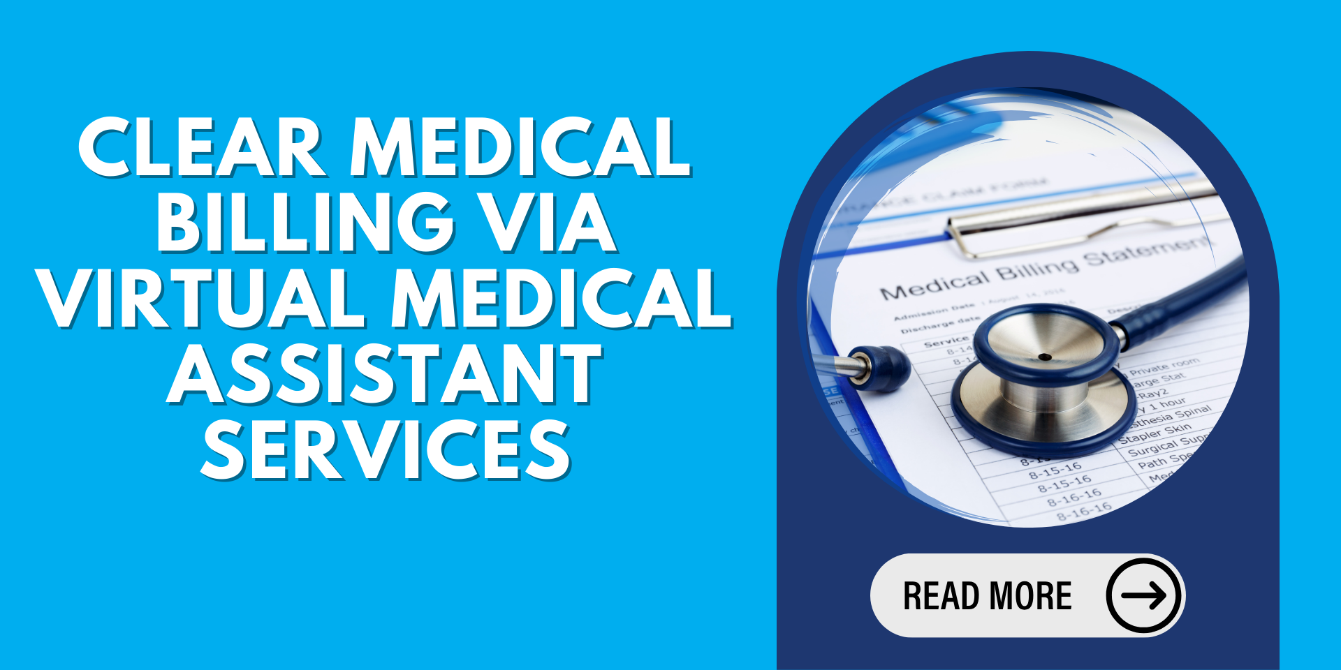Medical billing statement with stethoscope representing patient financial literacy and healthcare billing transparency
